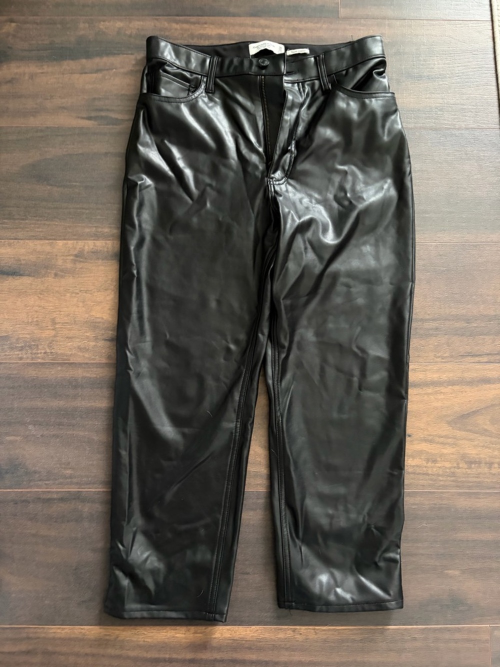 Abercrombie & Fitch Black Faux Leather Pants